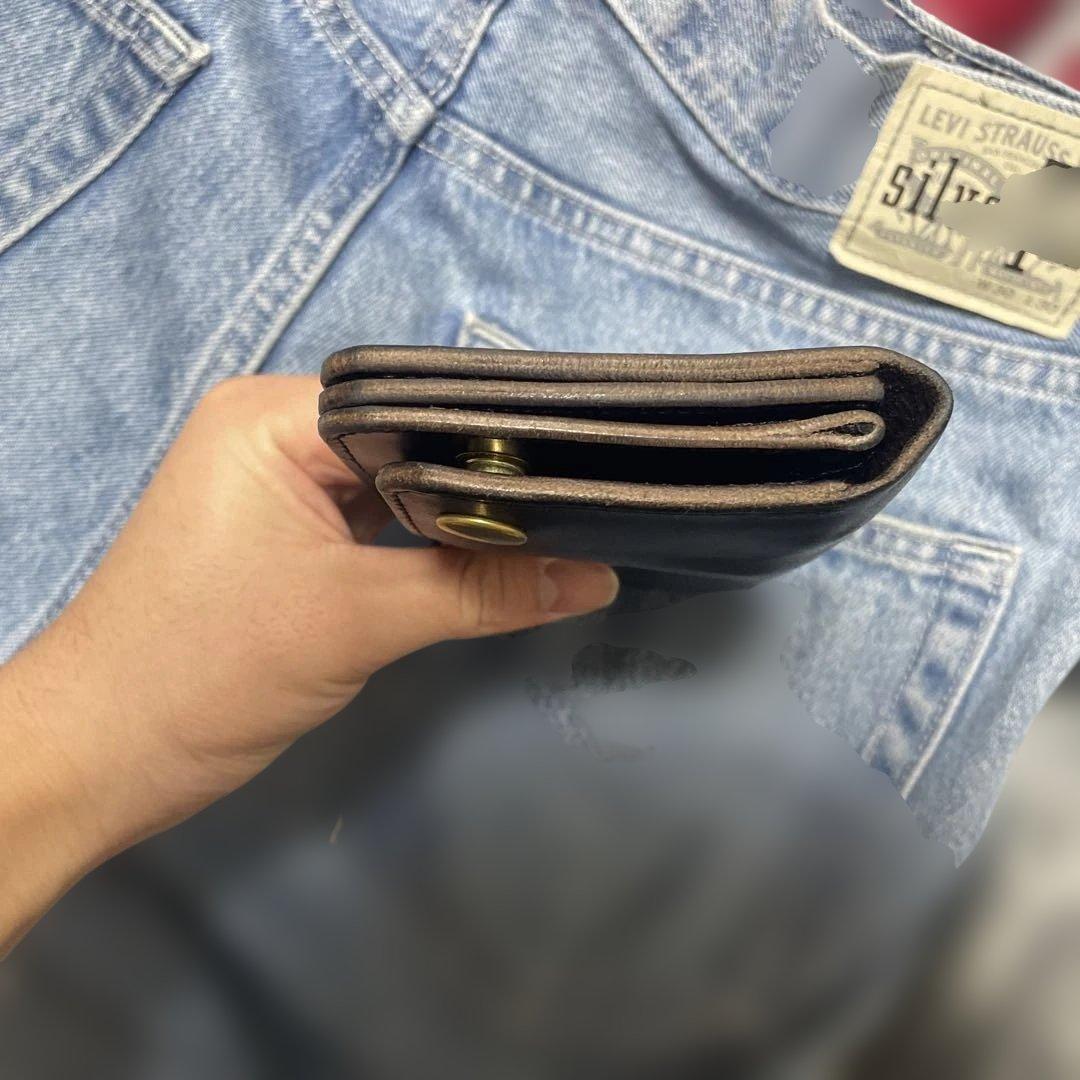 クロムエクセル　茶芯ロングトラッカーウォレット　三層　値下げ中！