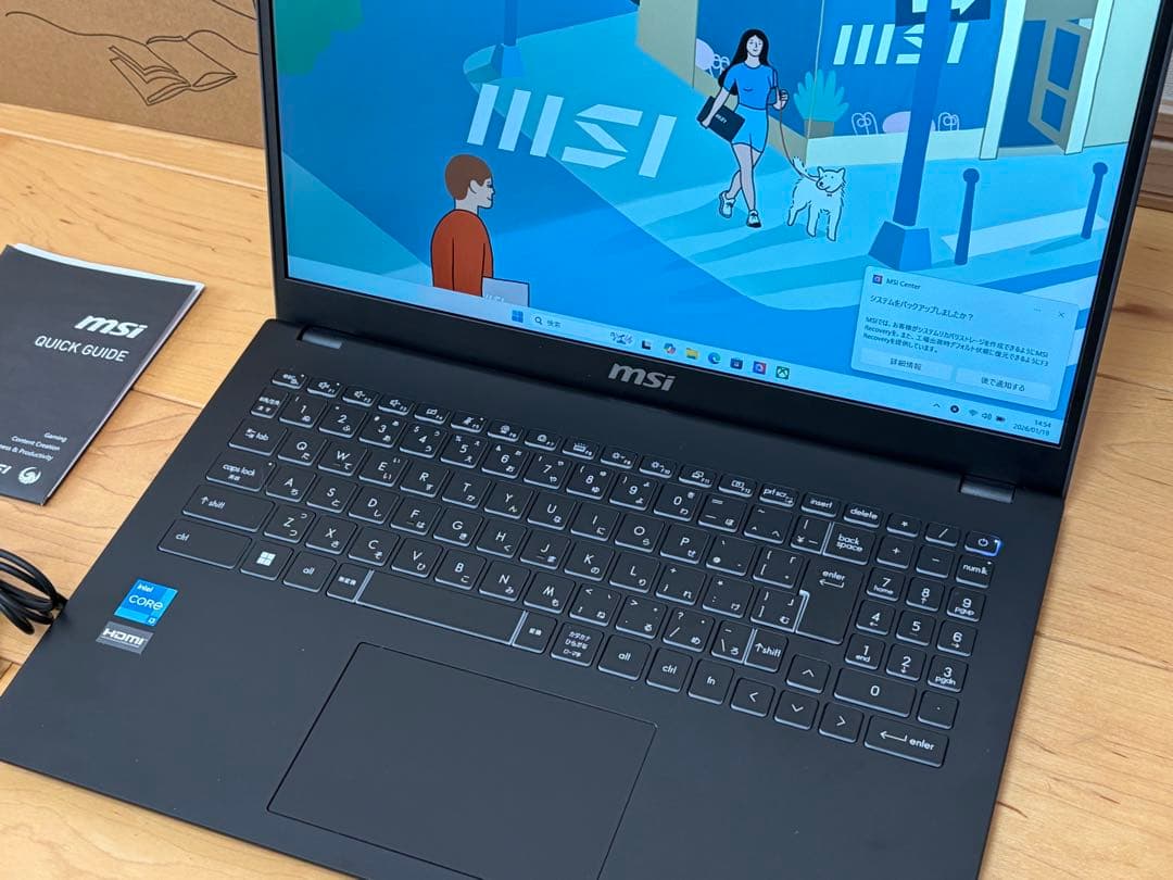 ほぼ未使用 MSI Modernシリーズ ノートPC 本体