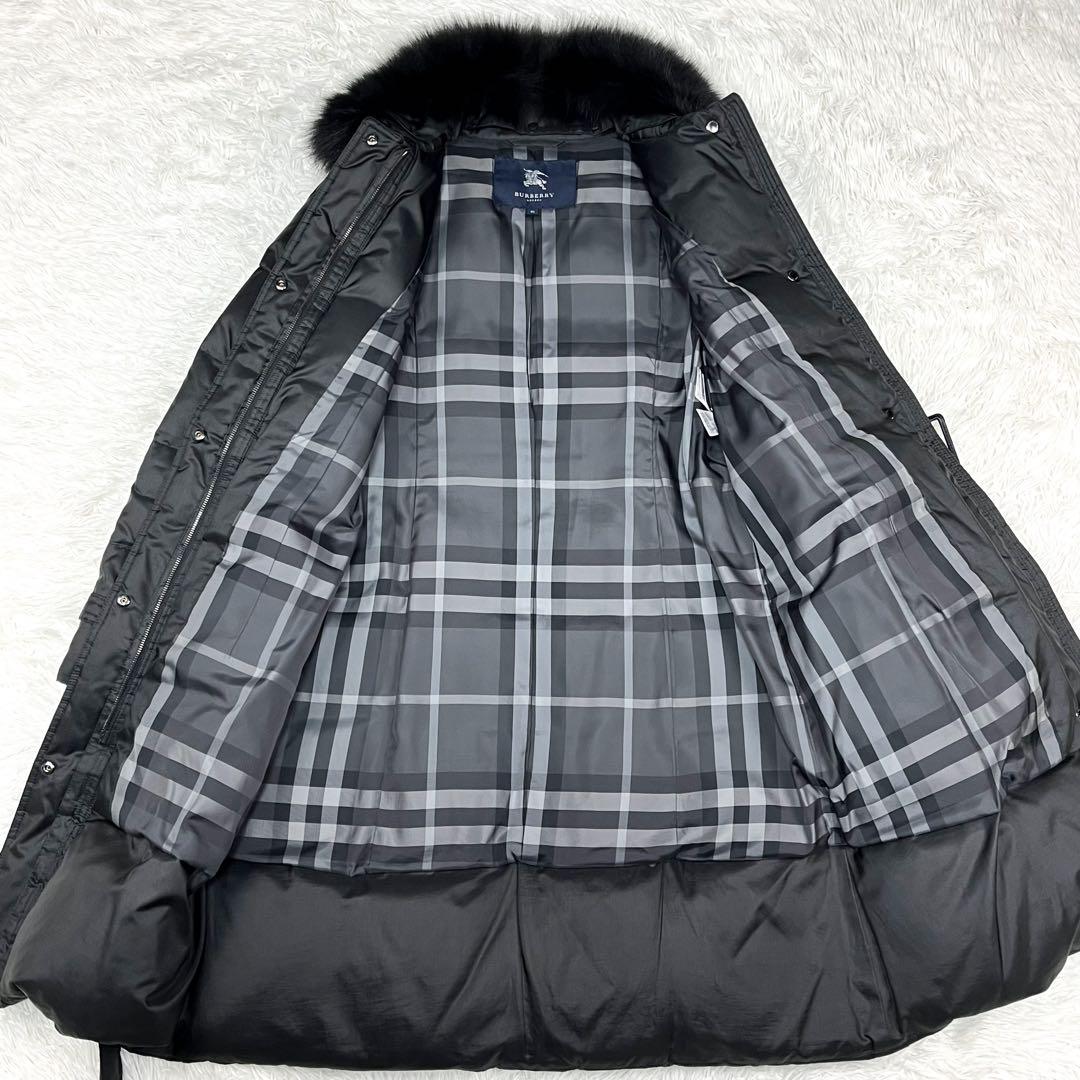 極美品 バーバリーロンドン ベルテッドダウンコート ファー着脱可能 大きいサイズ