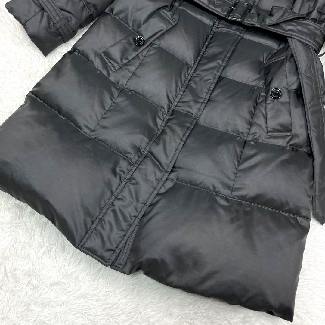 極美品 バーバリーロンドン ベルテッドダウンコート ファー着脱可能 大きいサイズ