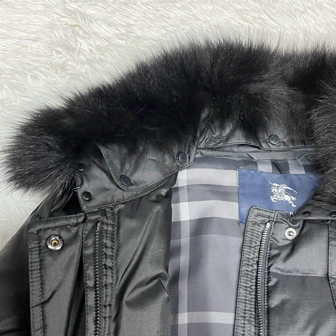 極美品 バーバリーロンドン ベルテッドダウンコート ファー着脱可能 大きいサイズ