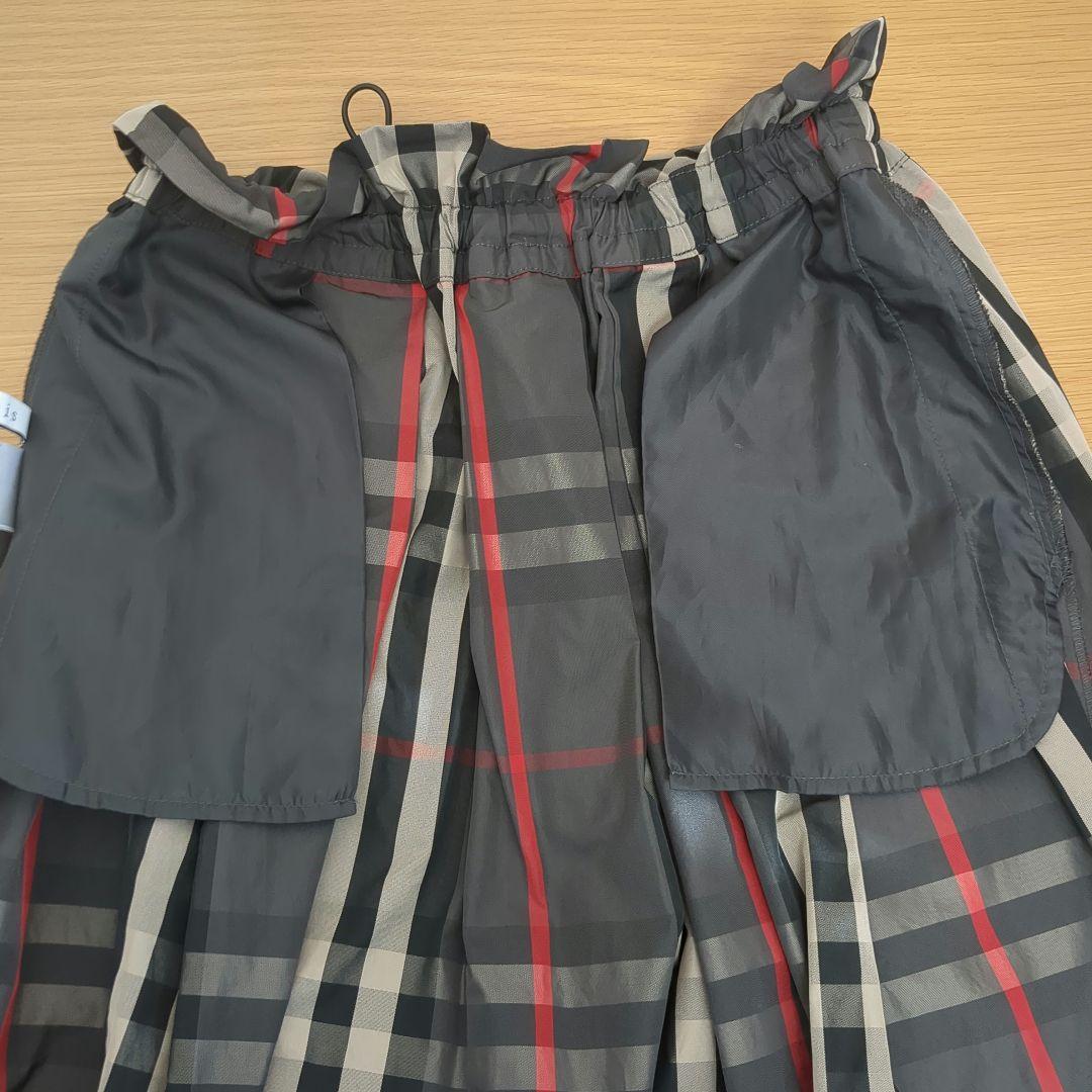 trois トロワ　タータンチェックメモリー ロングタックスカート