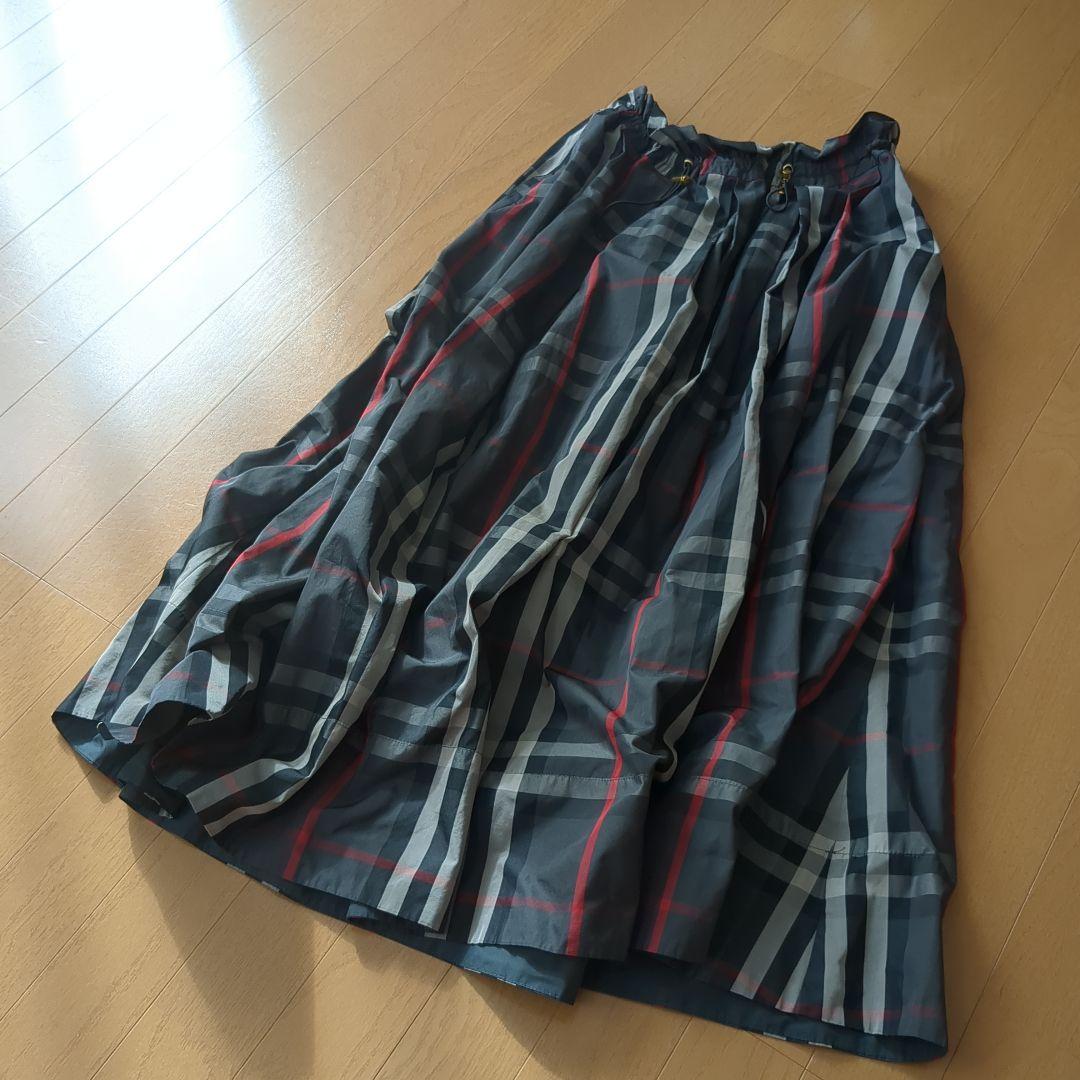 trois トロワ　タータンチェックメモリー ロングタックスカート