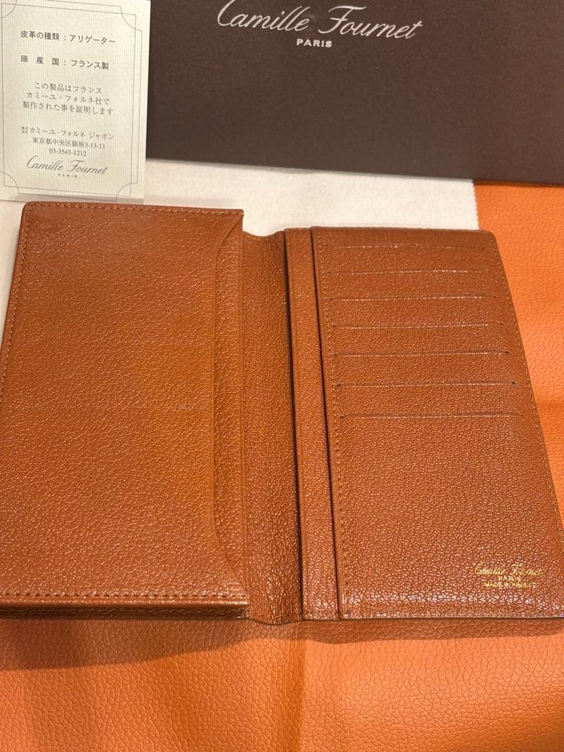 Camille Fournet ブラウン 長財布 カミーユフォルネ