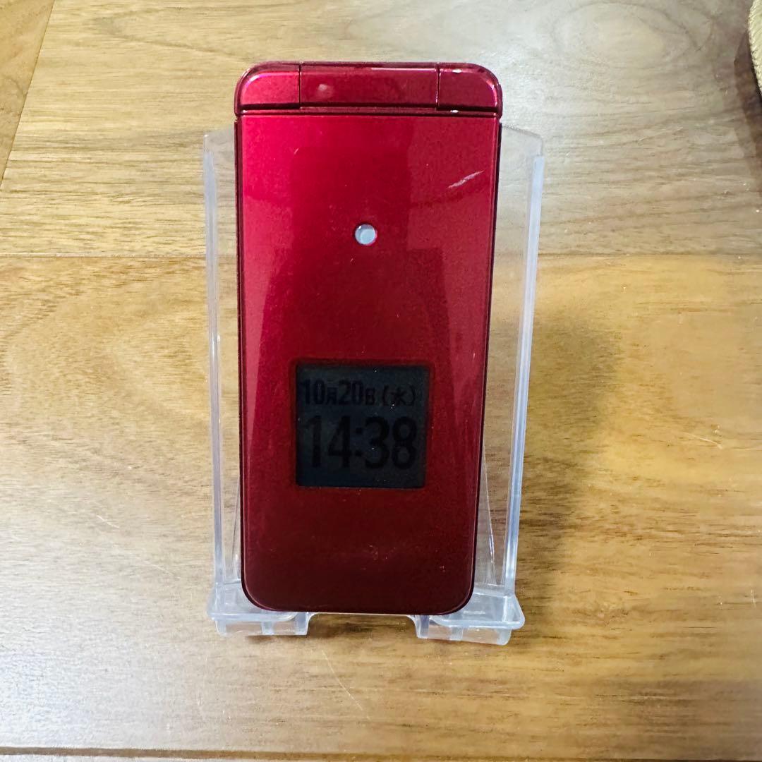 au KYF43 ガラケーワインレッドnanoSIM対応 通電動作OK初期化済み