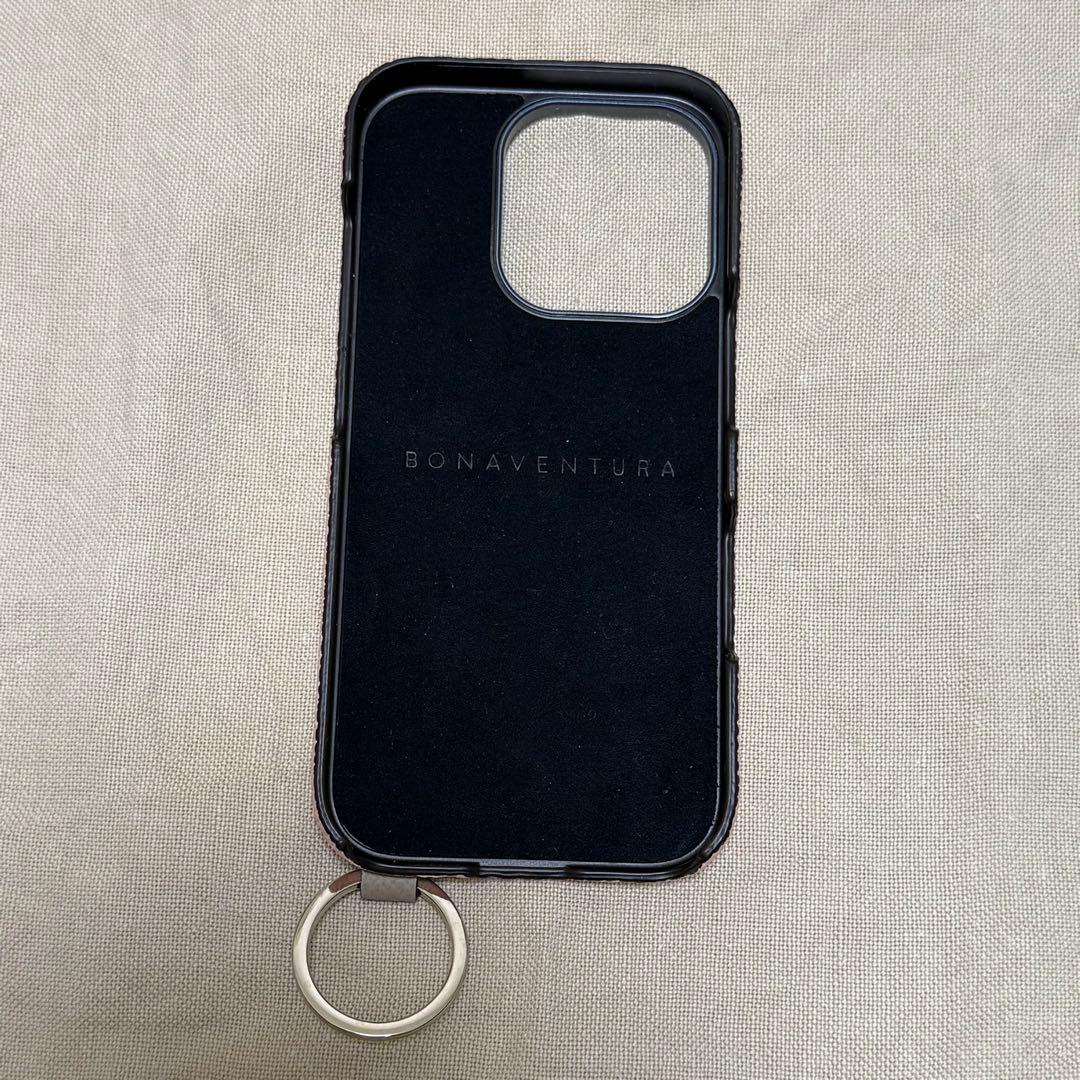 BONAVENTURA ストラップ付きケース ピンク　iPhone16pro