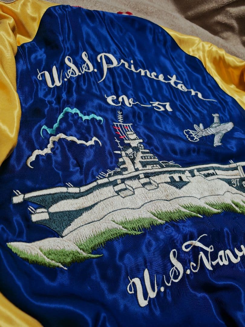 テーラー東洋 スカジャン 美品 未使用近 日本限定 ワシ USA レーヨン２面用