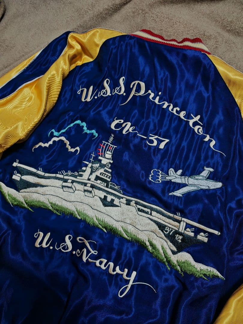 テーラー東洋 スカジャン 美品 未使用近 日本限定 ワシ USA レーヨン２面用