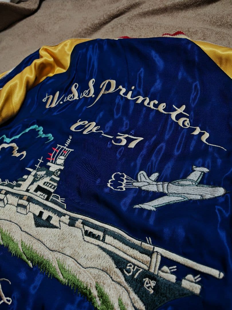 テーラー東洋 スカジャン 美品 未使用近 日本限定 ワシ USA レーヨン２面用