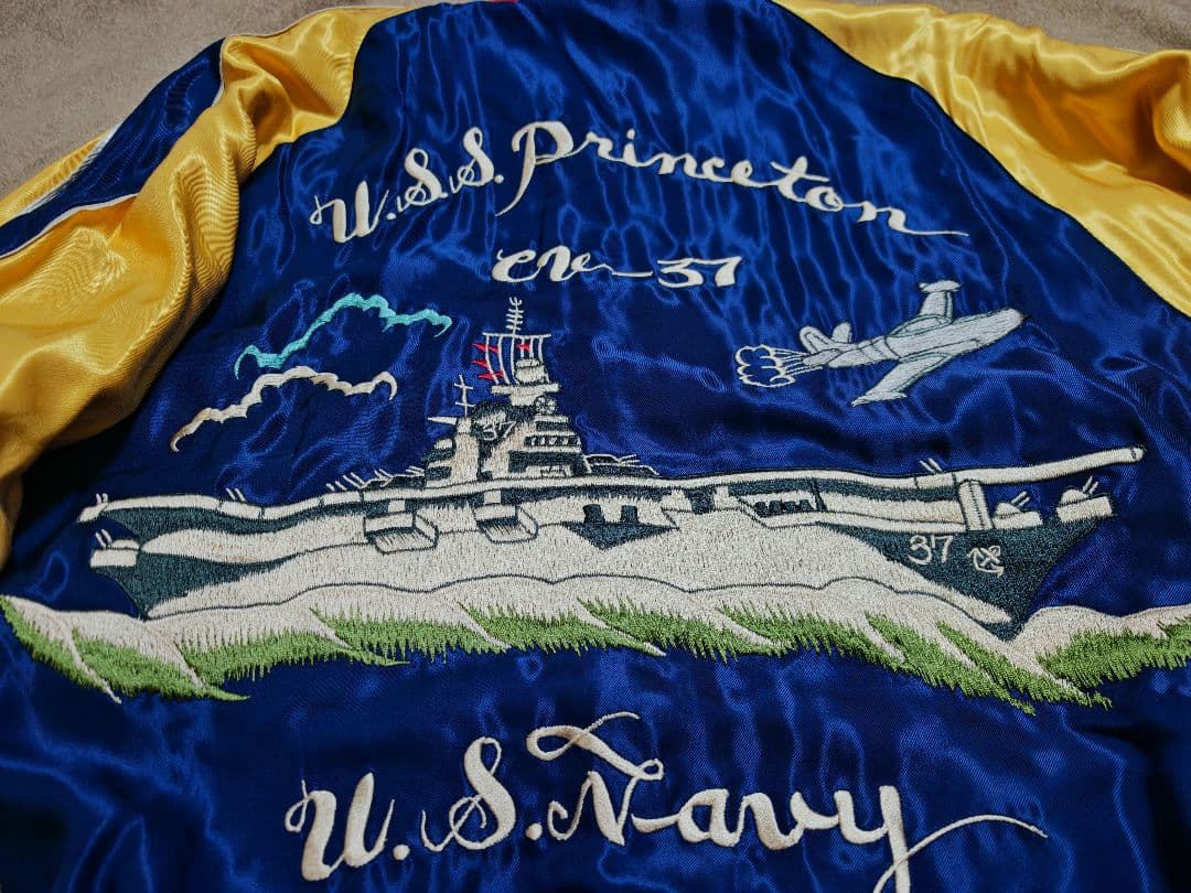 テーラー東洋 スカジャン 美品 未使用近 日本限定 ワシ USA レーヨン２面用