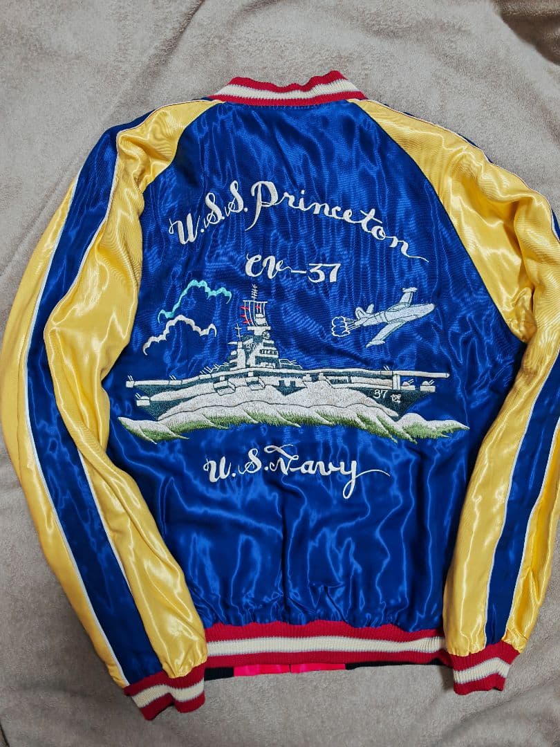 テーラー東洋 スカジャン 美品 未使用近 日本限定 ワシ USA レーヨン２面用