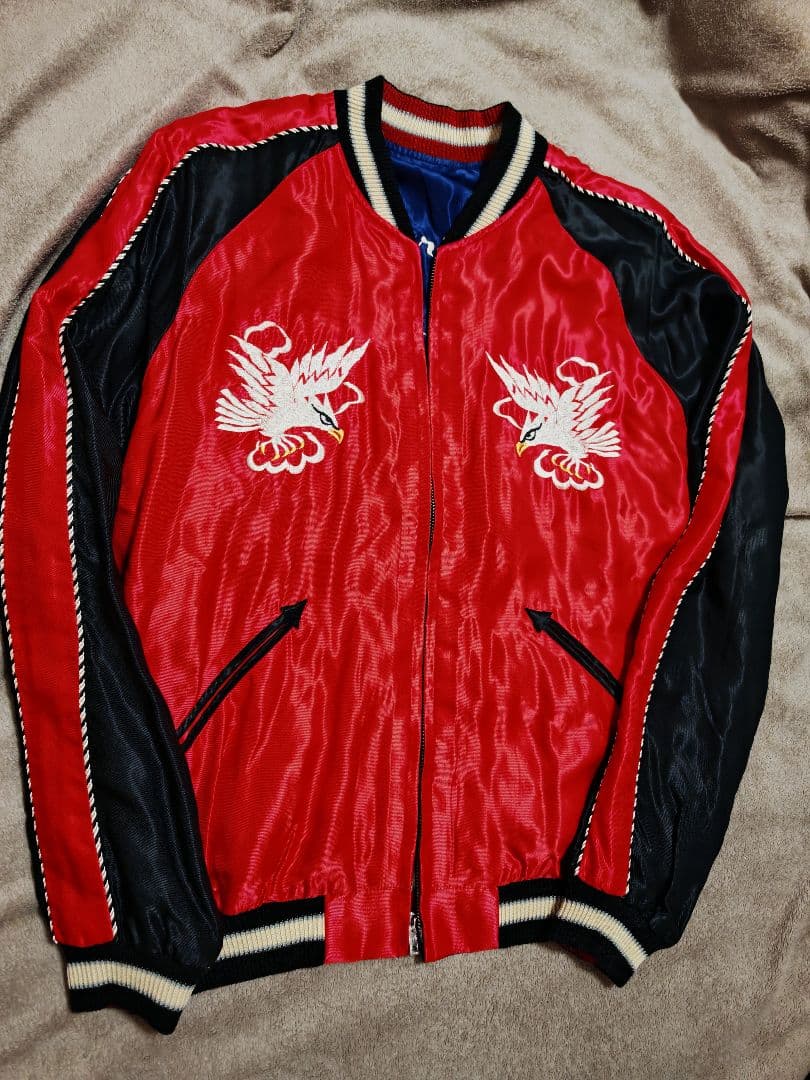 テーラー東洋 スカジャン 美品 未使用近 日本限定 ワシ USA レーヨン２面用