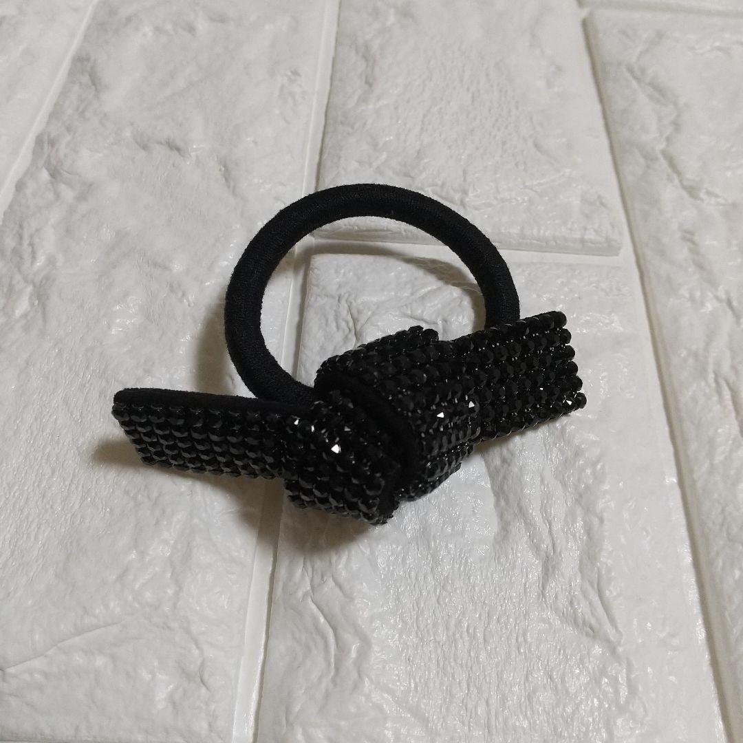 acca アッカ オードリー ポニー リボンゴム ブラック