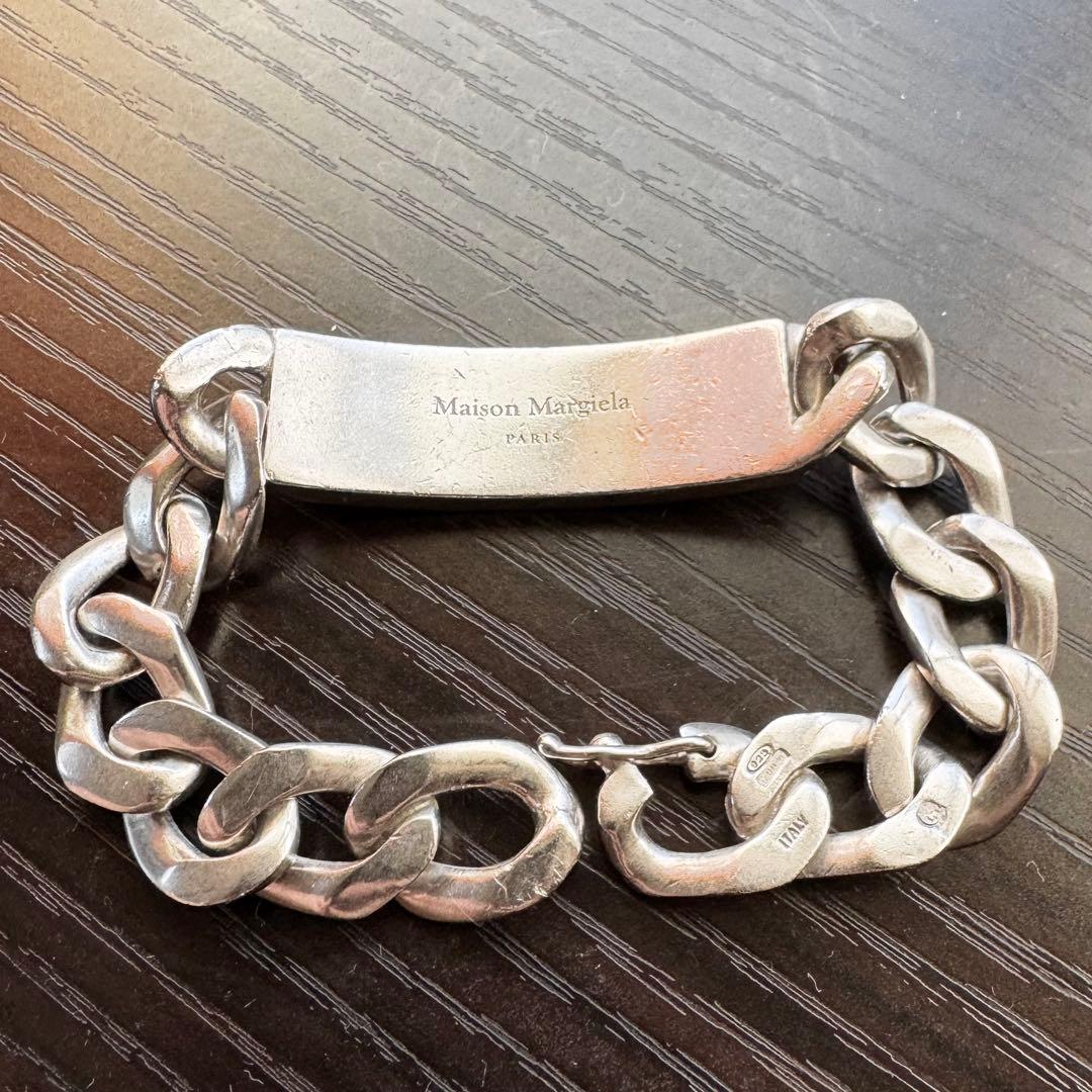 【銘品】マルジェラ/IDブレスレット/シルバー/Sサイズ/S925