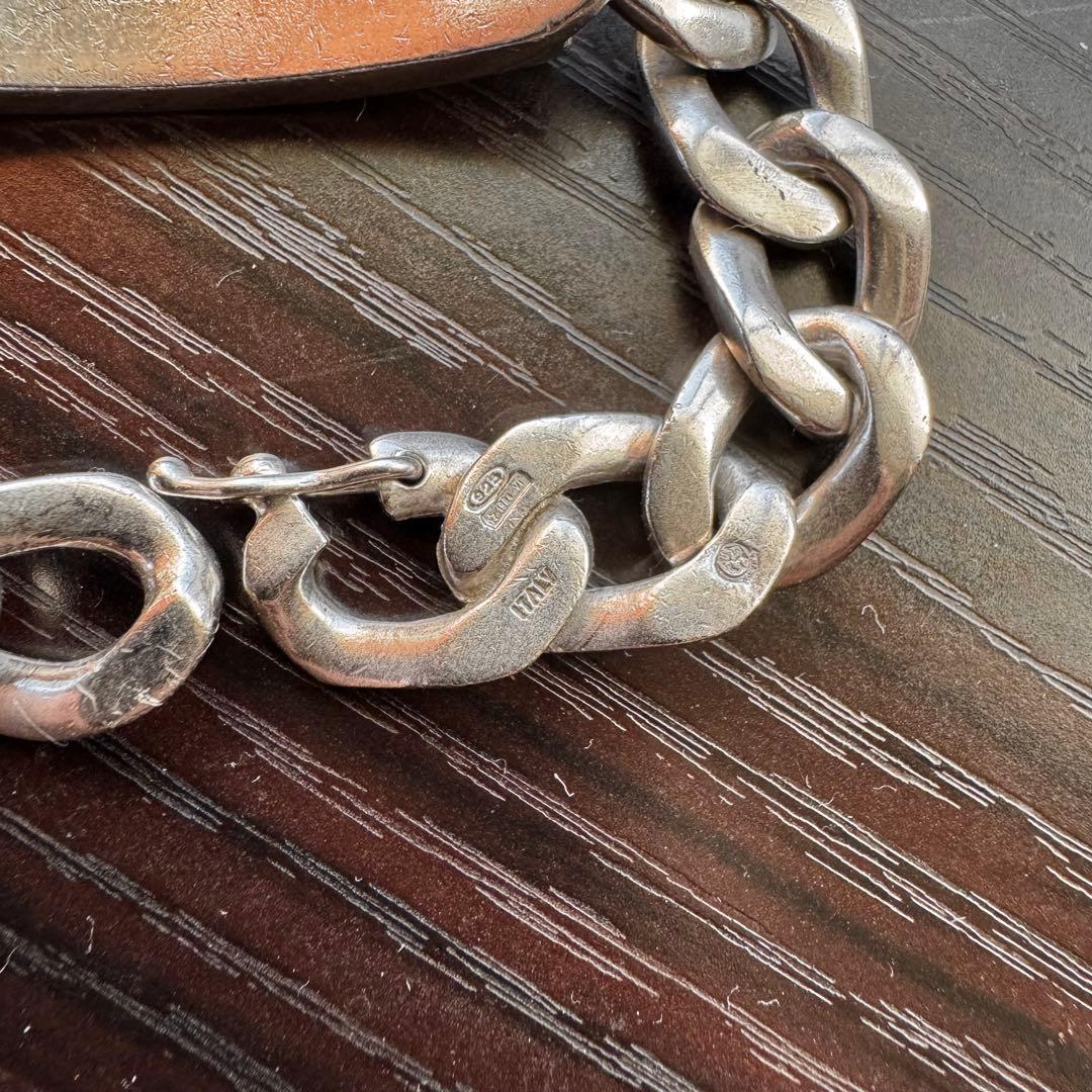 【銘品】マルジェラ/IDブレスレット/シルバー/Sサイズ/S925