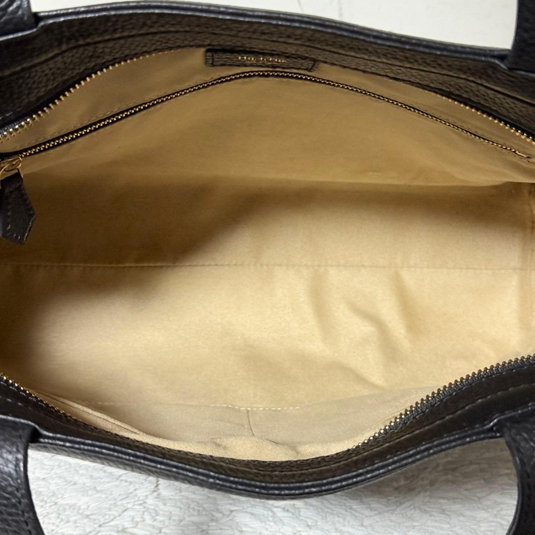 極美品✨HushTug ハッシュタグ　トートバッグ　姫路レザー　シボ革　ブラック