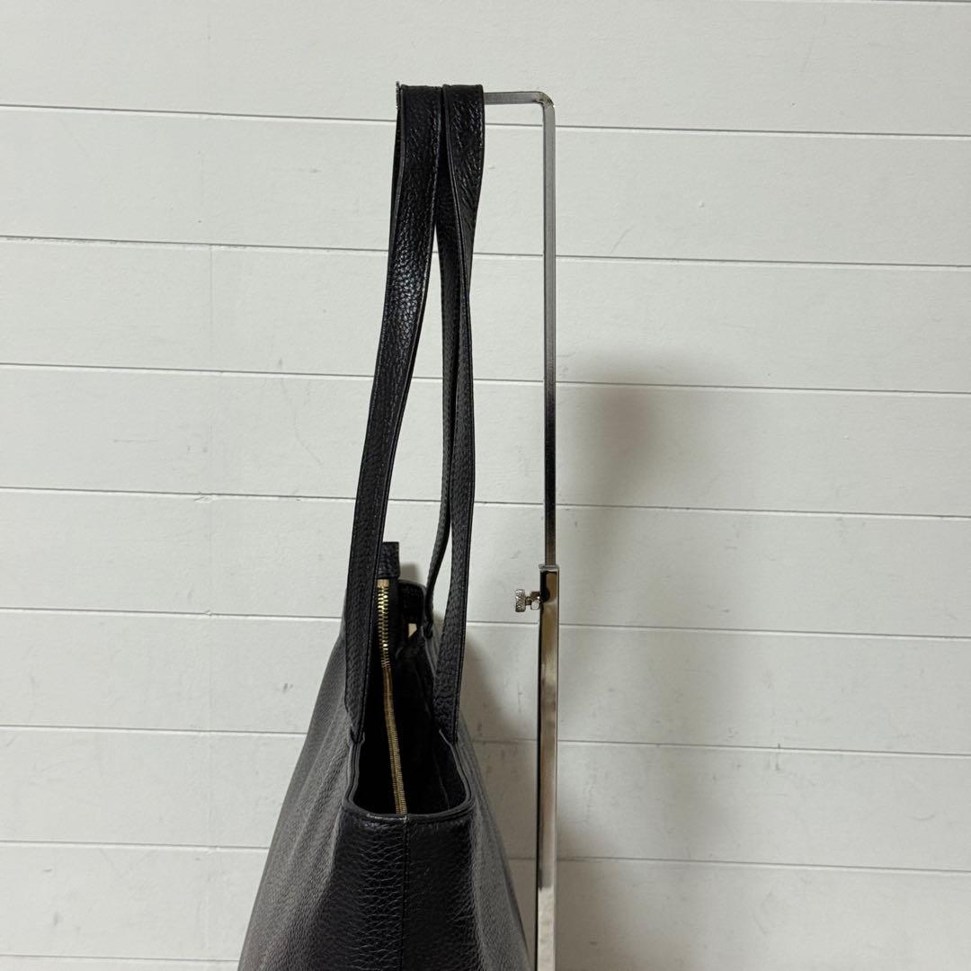 極美品✨HushTug ハッシュタグ　トートバッグ　姫路レザー　シボ革　ブラック