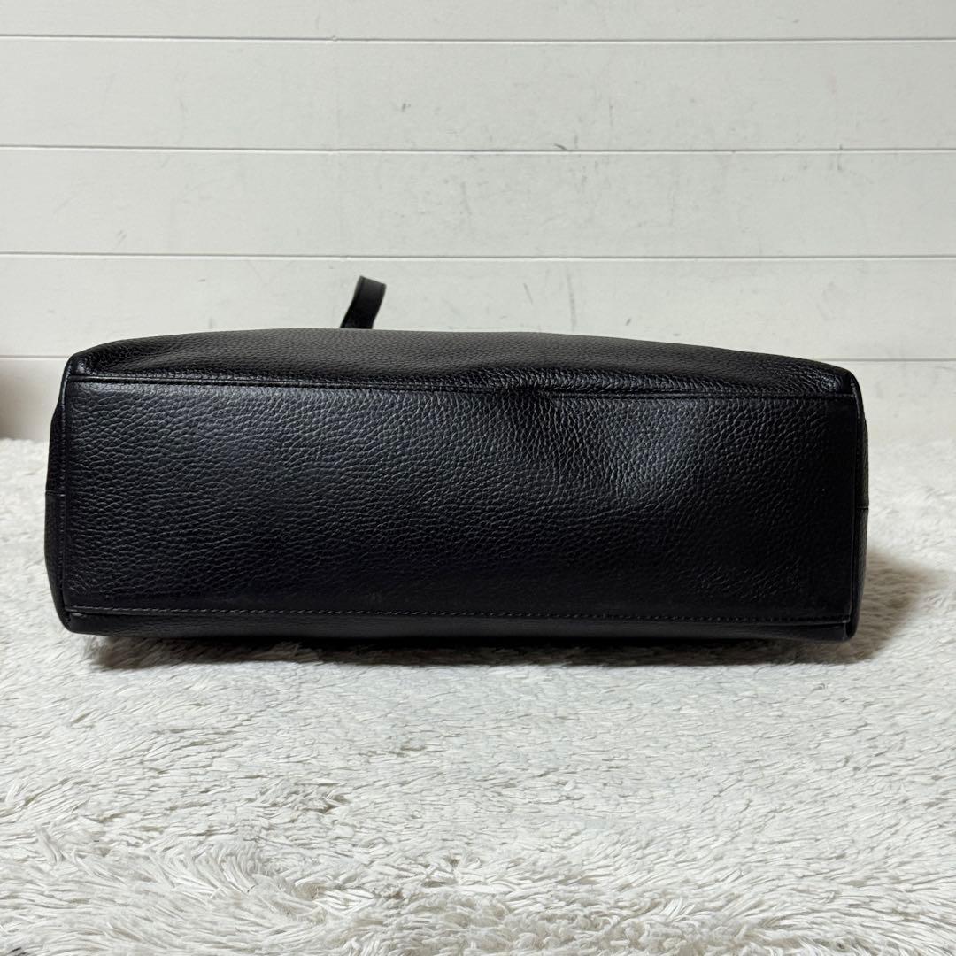 極美品✨HushTug ハッシュタグ　トートバッグ　姫路レザー　シボ革　ブラック