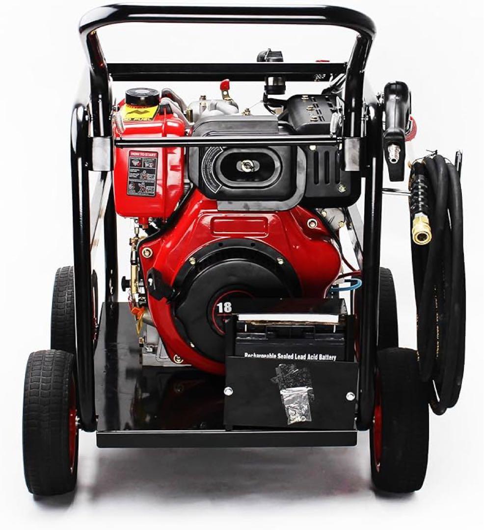 エンジン高圧洗浄機 キーで起動 ディーゼル燃料 エンジン式高圧洗浄機