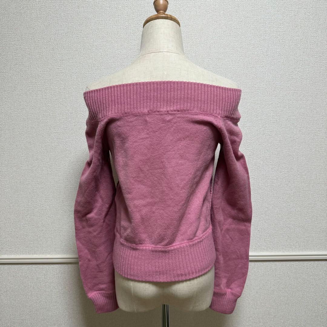 BURBERRY LONDON ピンク　ウールニット38 М フロントジッパー