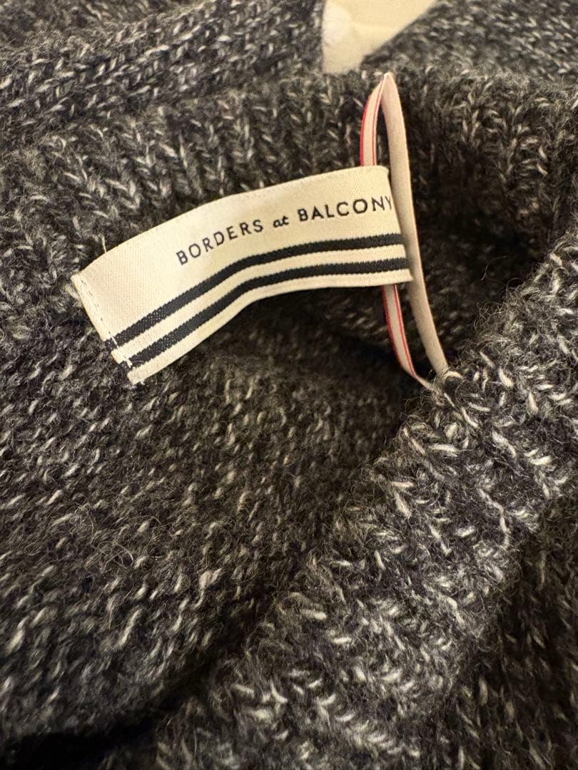BORDERS AT BALCONY カシミアペプラム ニット　36グレー