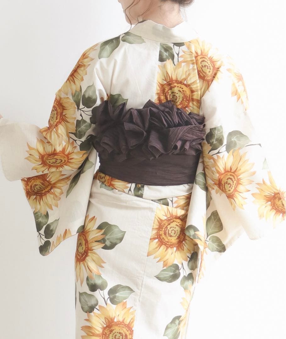 KYOETSU セパレート浴衣 陽夏燦々 ひまわり柄 京越 黄色 イエロー