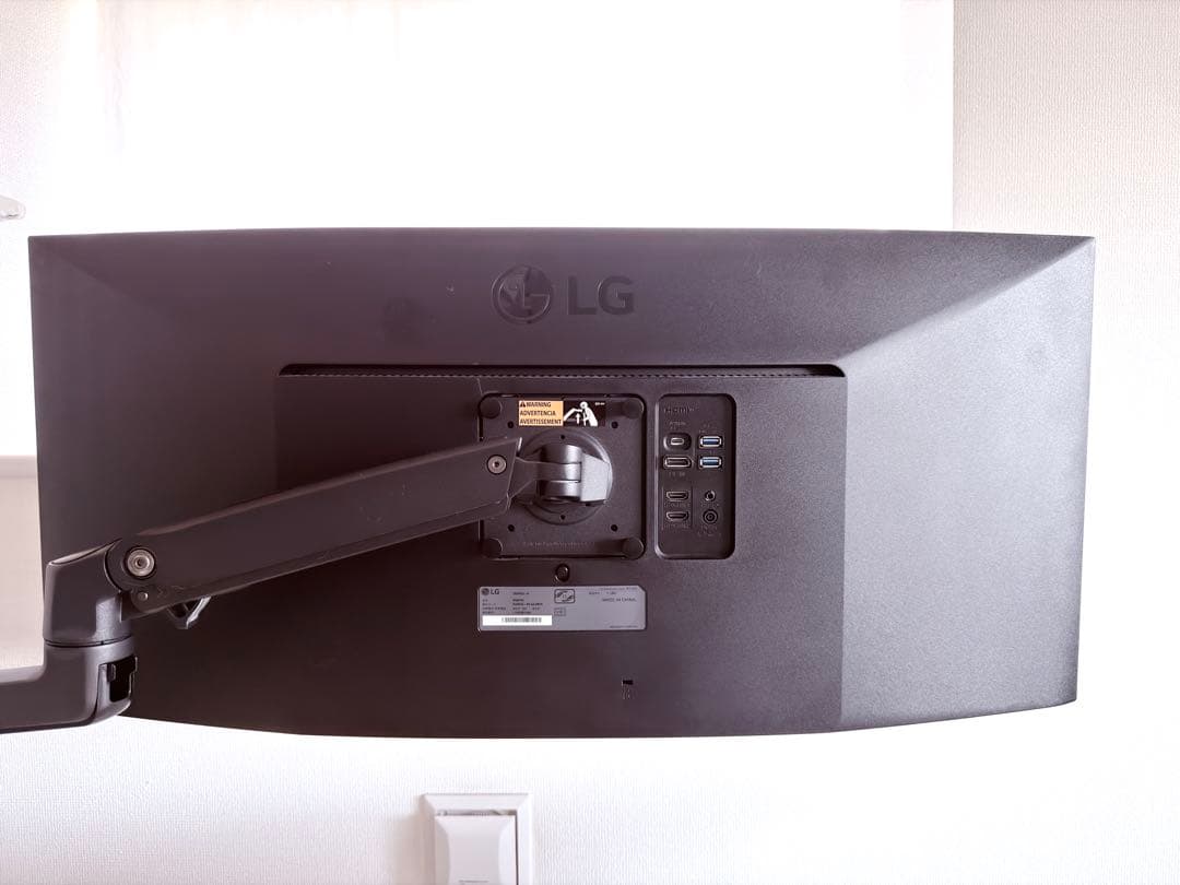 【美品】 LG 35型 ウルトラワイドモニタ USB-PD 35WN75CN-B