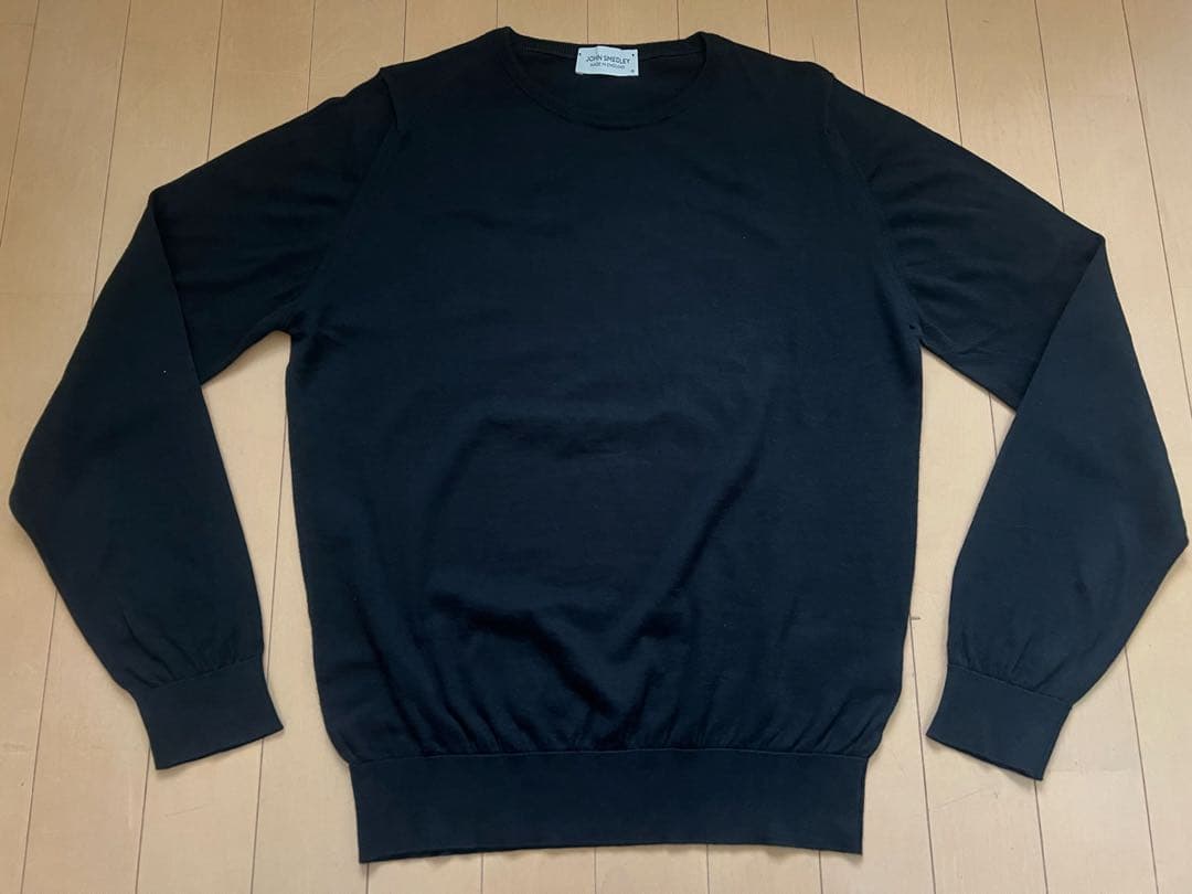 John Smedley クルーネック　ニット　シーアイランドコットン M 黒