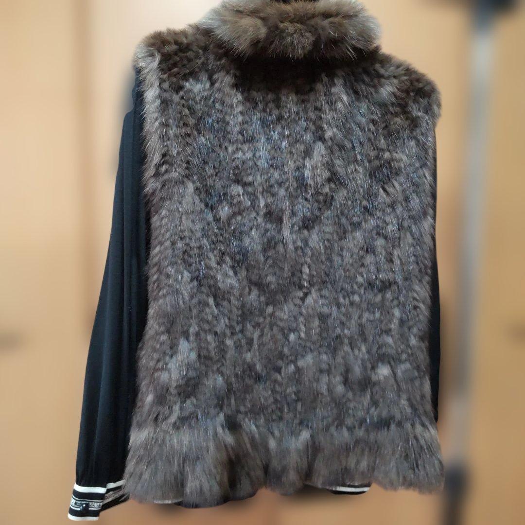 ♥️新年値下げ♥️毛皮の王様♥️極上ベスト編み込みデサイン