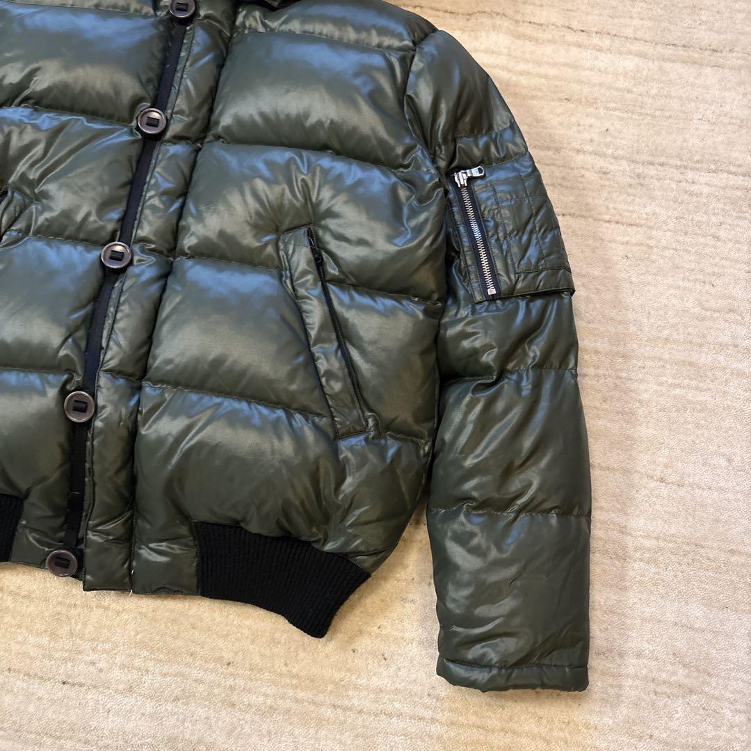 y2k archive ダウンジャケット フード ファー 短丈 微光沢 お兄系