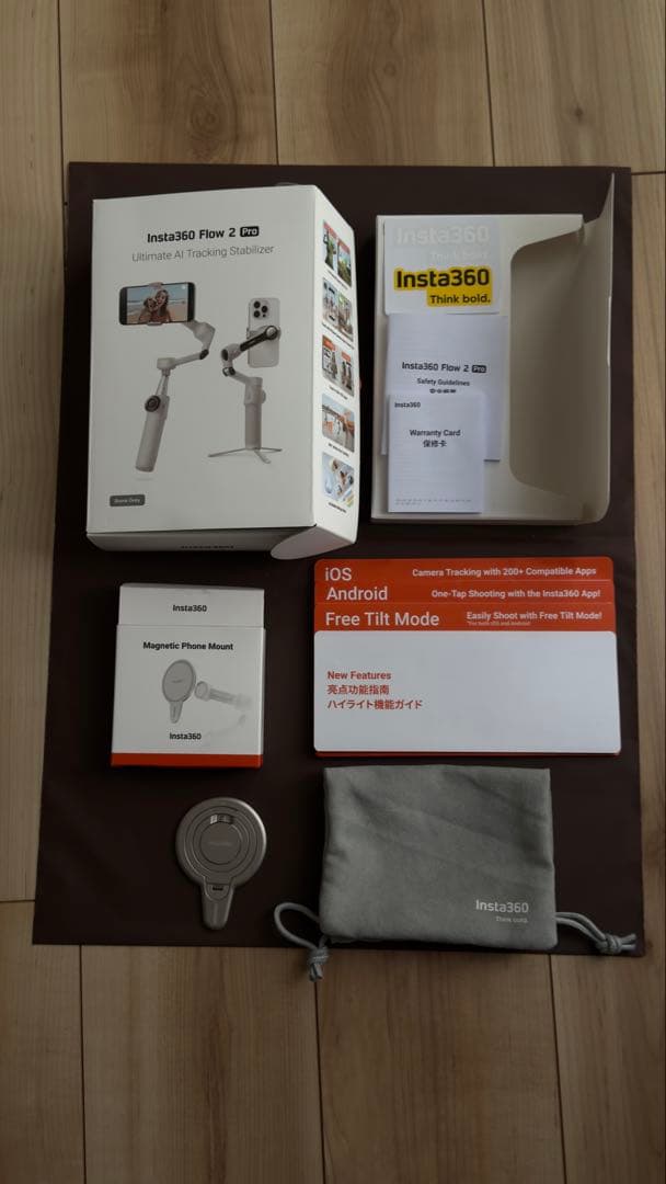 Insta360 Flow 2 Pro MagSafe 磁気マウント付き