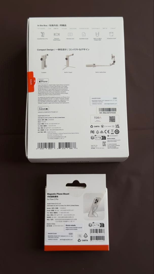 Insta360 Flow 2 Pro MagSafe 磁気マウント付き