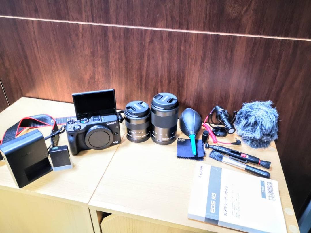 Canon ミラーレス一眼カメラ EOS M3 ダブルズームキット＋マイク等