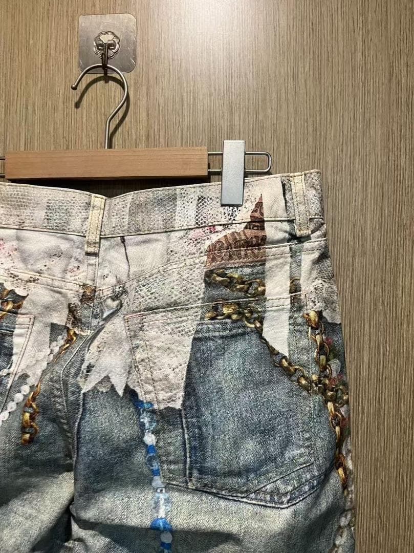 Acne Studios ビーズ＆レース装飾 デニムパンツ L