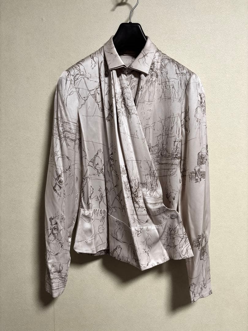 エルメス HERMES シルク カシュクールブラウス