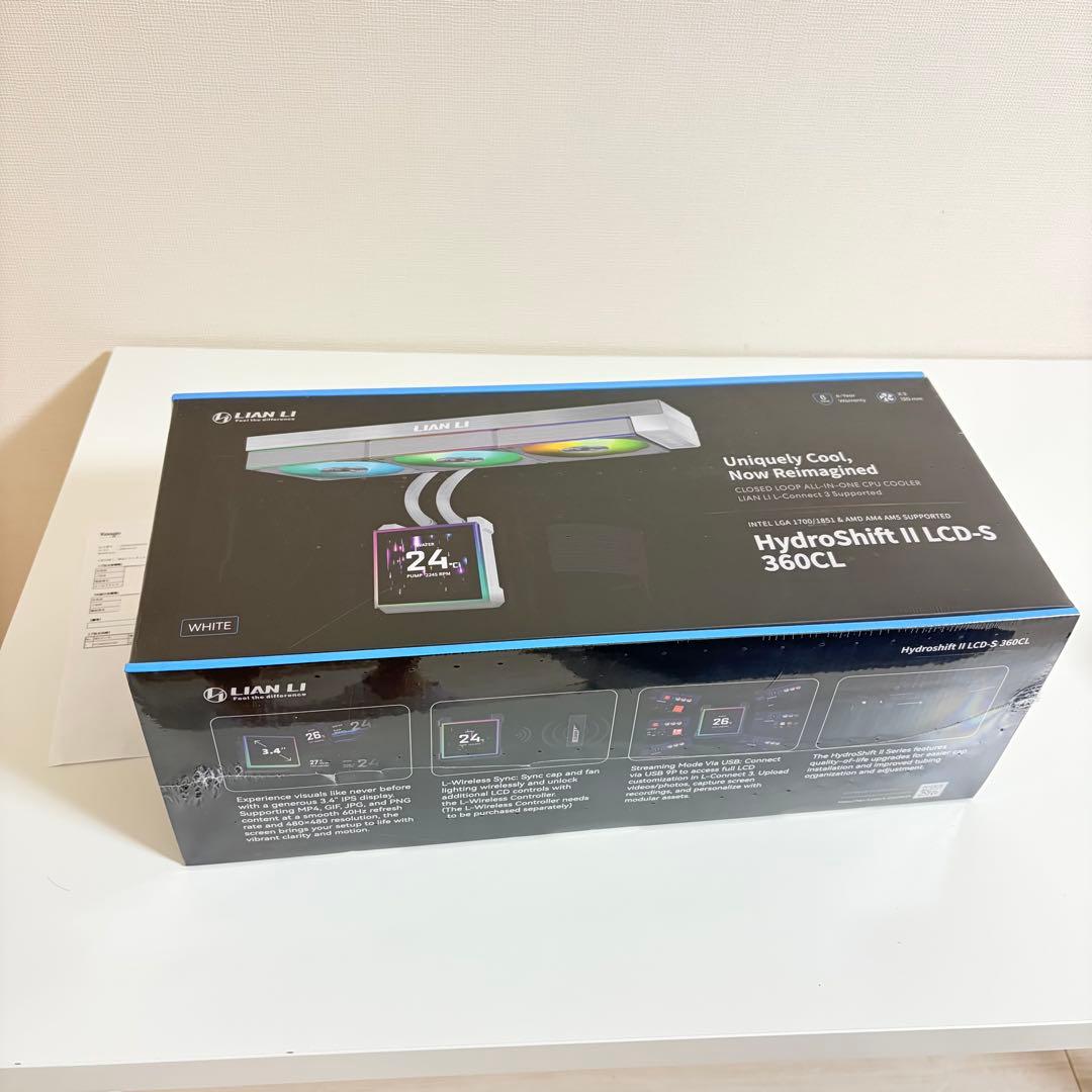 LianLi 保証書付き 最新 水冷CPUクーラー ホワイト IPS液晶