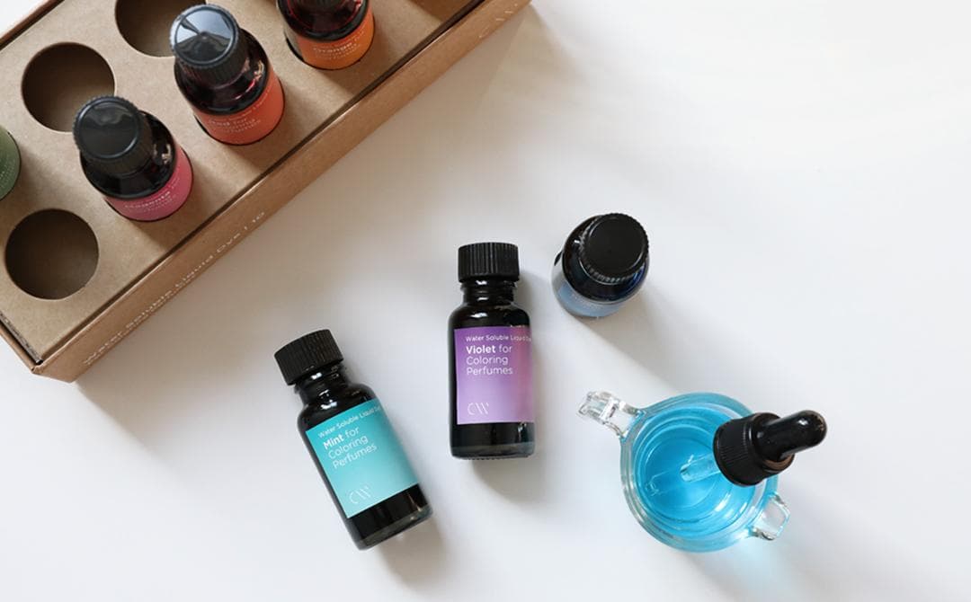 液体染料（水溶性）20ml×10色セット　香水　ルームスプレーの着色に