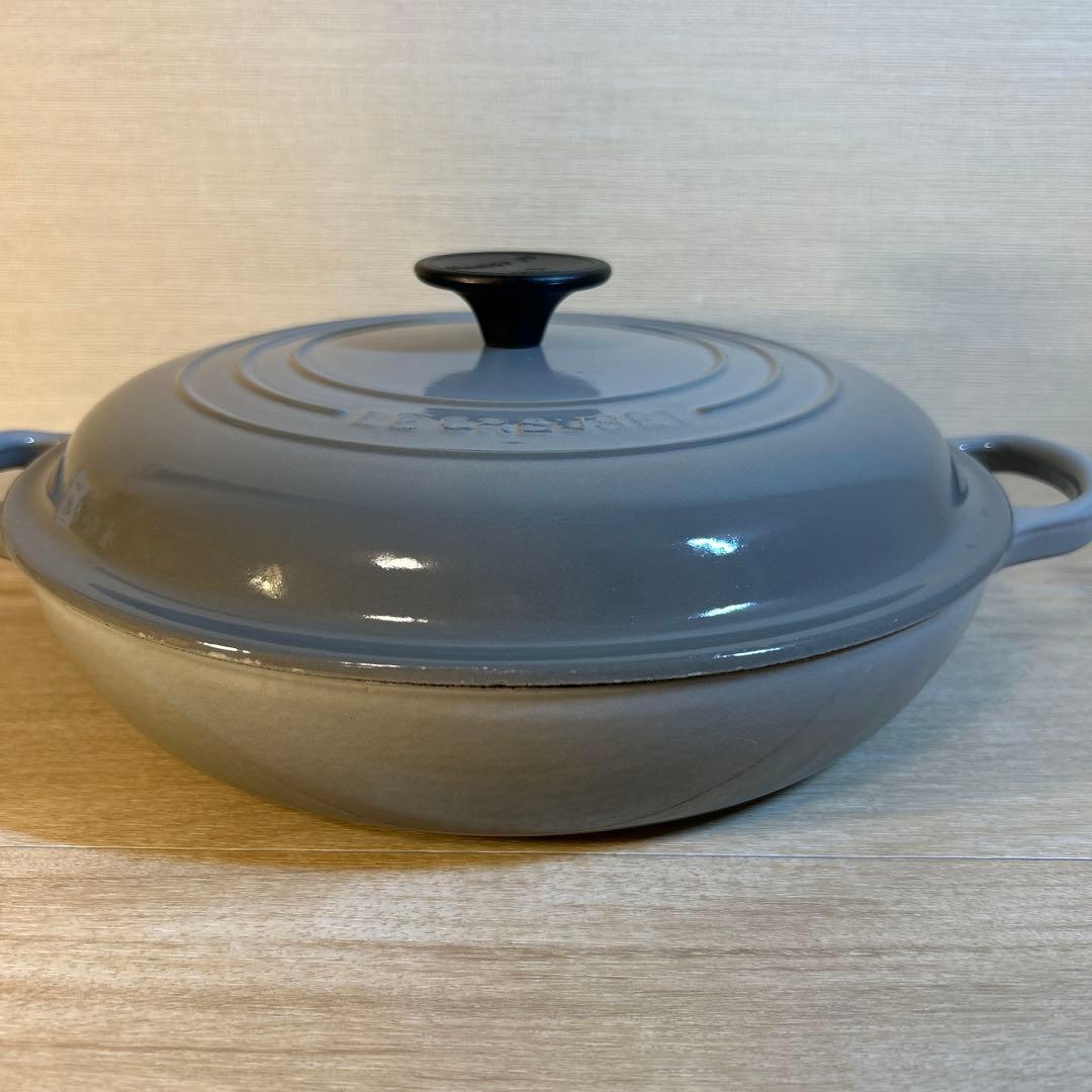 ルクルーゼ　ビュッフェ・キャセロール　26cm ミストグレー　グレー　両手鍋