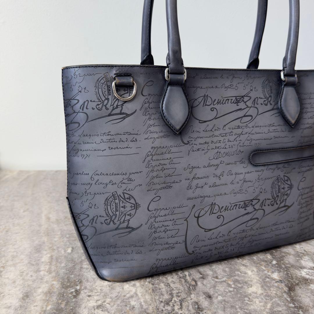 最新型 定価49万 ベルルッティ トゥジュールミニ スクリットレザートートバッグ