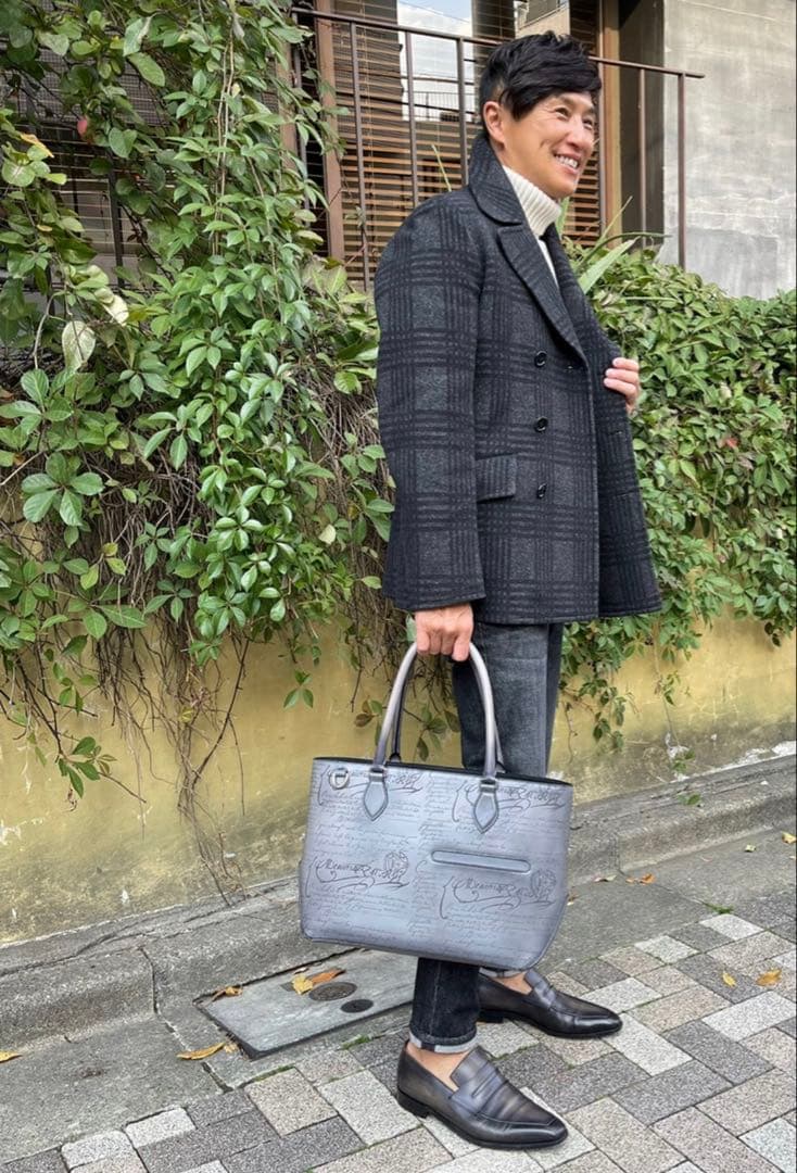 最新型 定価49万 ベルルッティ トゥジュールミニ スクリットレザートートバッグ