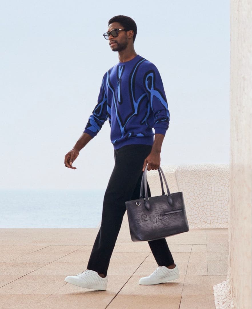 最新型 定価49万 ベルルッティ トゥジュールミニ スクリットレザートートバッグ