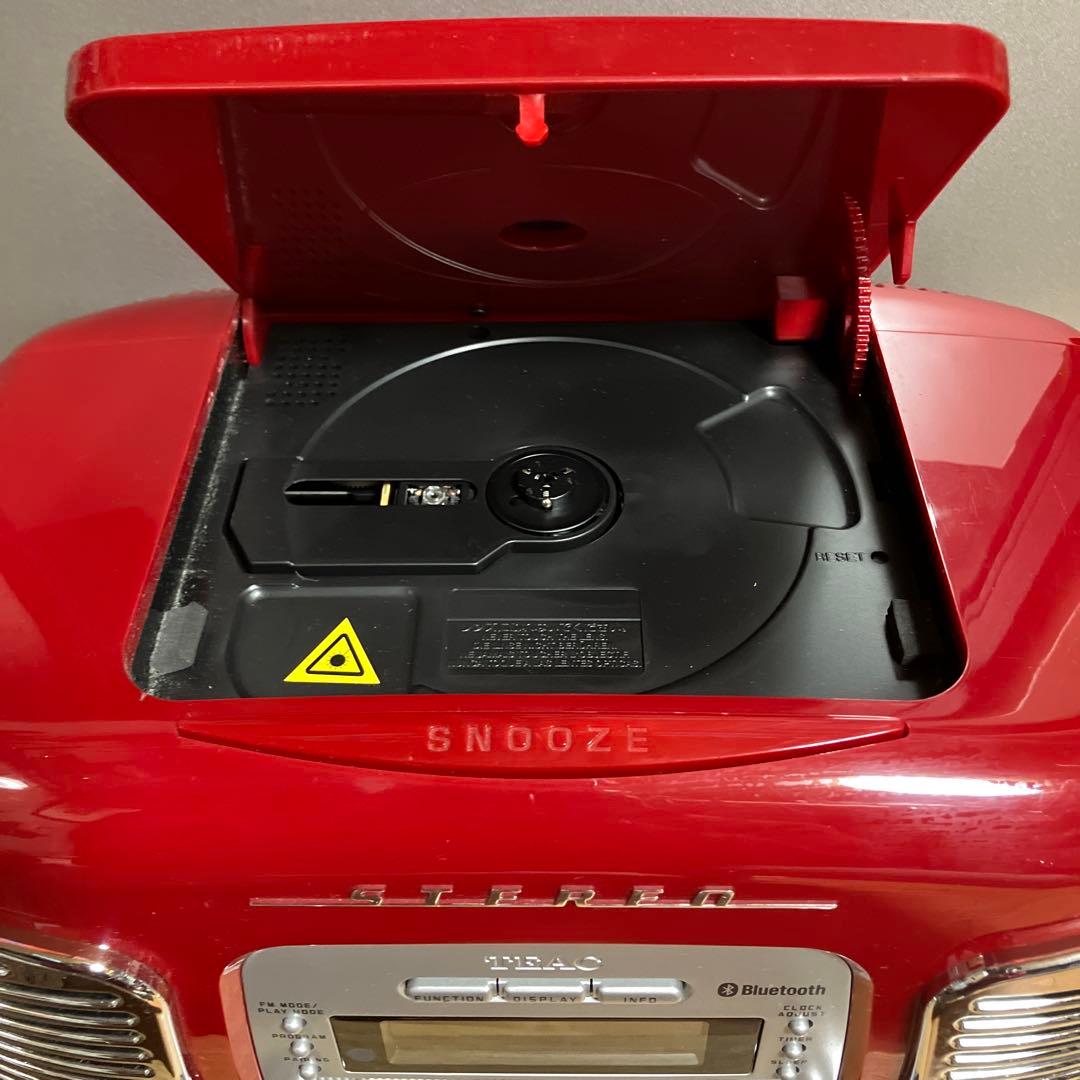 TEAC SL-D930 CDプレーヤーラジオ　赤　レトロタイプ