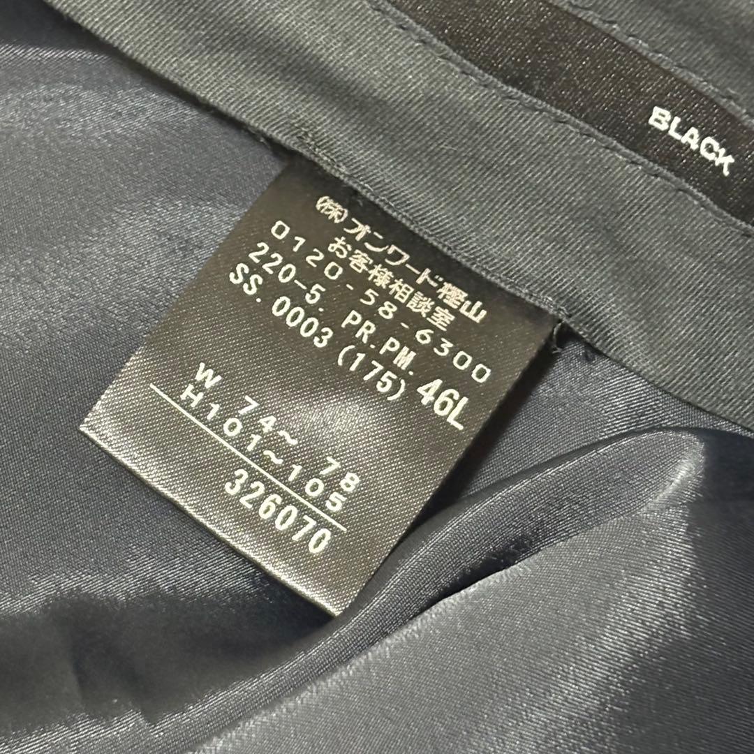 Paul Smith BLACK 黒ストライプ セットアップスーツ 46L 花柄