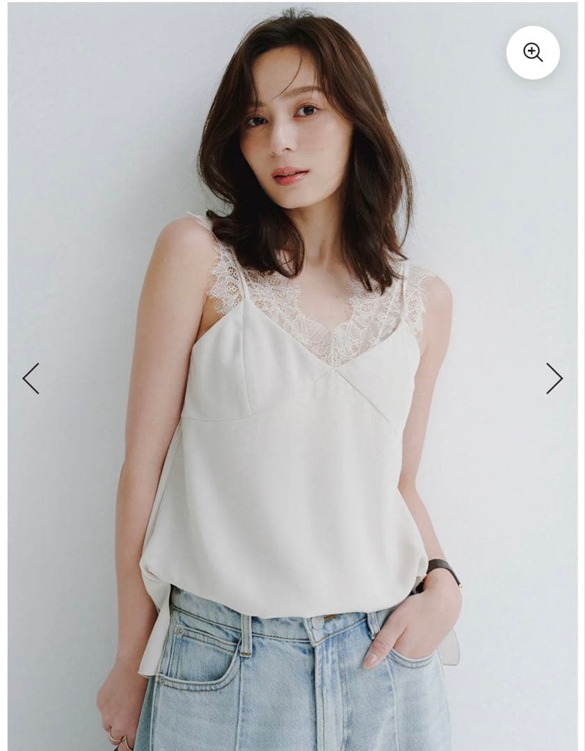 【anuans】レーストリムカップインキャミソール サイズ2