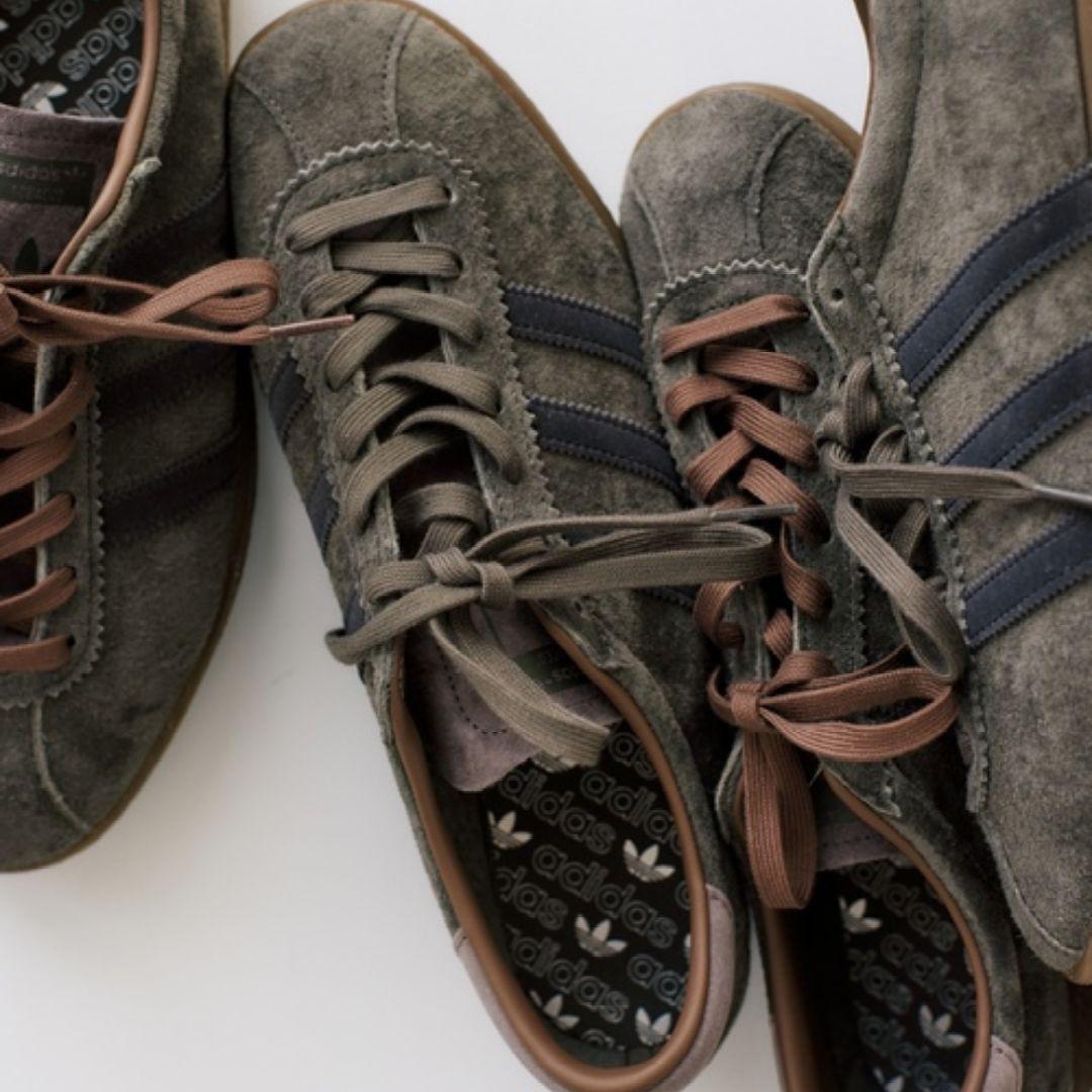 【箱・タグ付】美品 adidas TOBACCO SMU カーキ×ブラウン