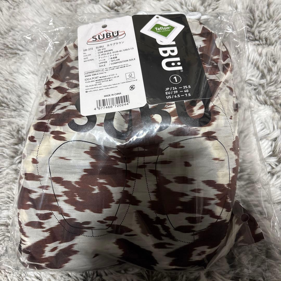 SUBU スブ COW BROWN カウ ブラウン 牛柄 サイズ1 新品未使用