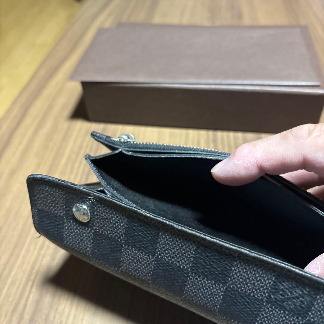 R*M様 ルイヴィトン　ダミエパターン ブラックレザー 長財布
