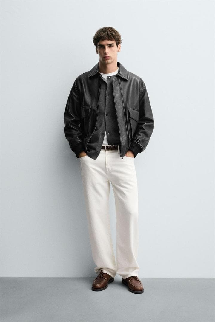 ZARA ザラ レザーポケットジャケット S