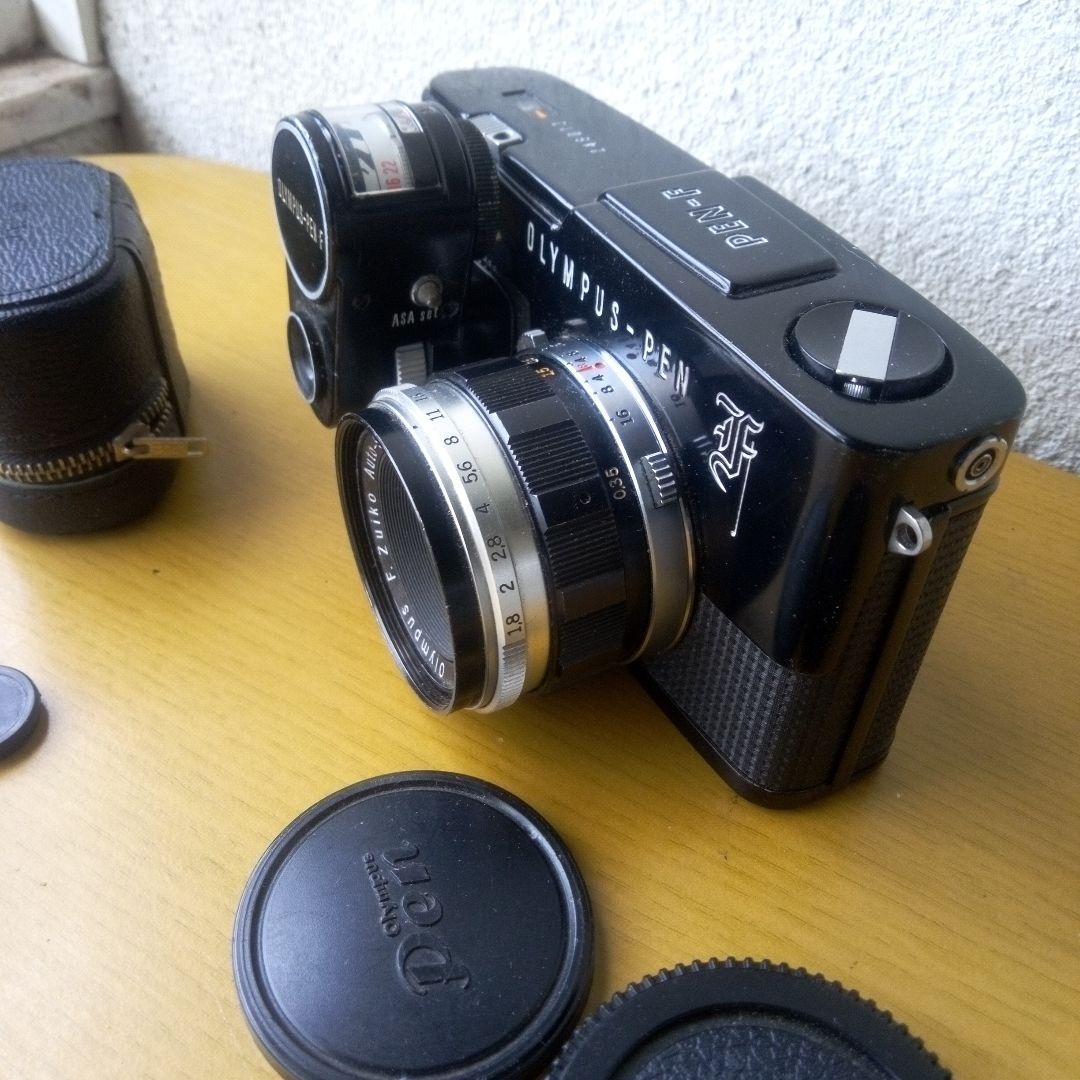 黒塗り Olympus PEN F フィルムカメラ実働品