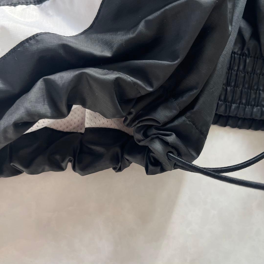 アディダス ビッグトレフォイル ナイロンジャージ 白黒 XL